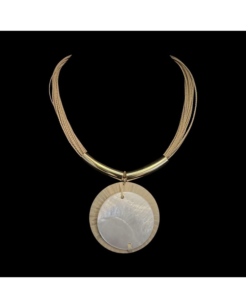 Nart Nature Making Art Brown The Buriti Natural Fiber Mother Of Pearl Medal