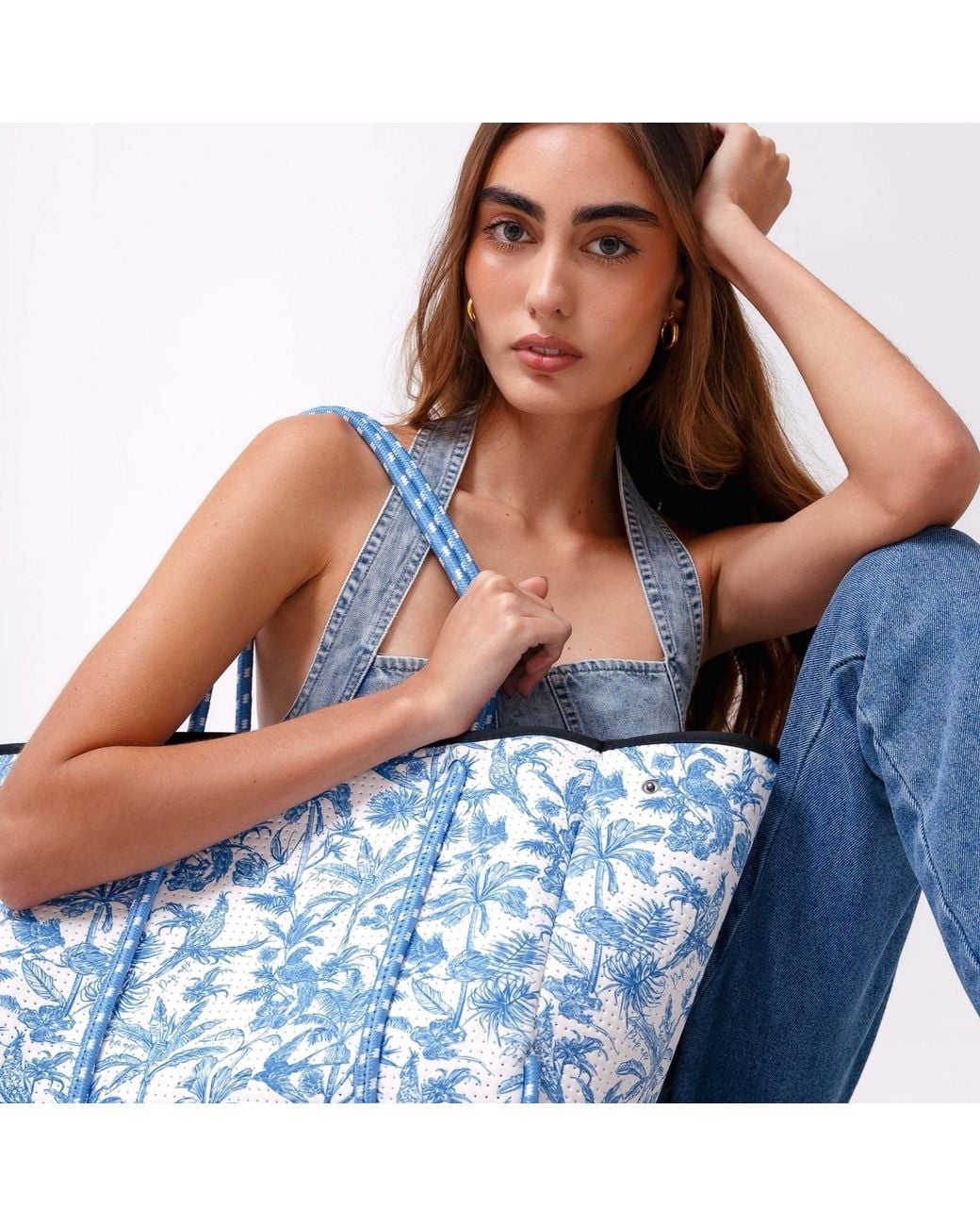 Pop Ups Brand Blue Everyday Tote Popups Toile