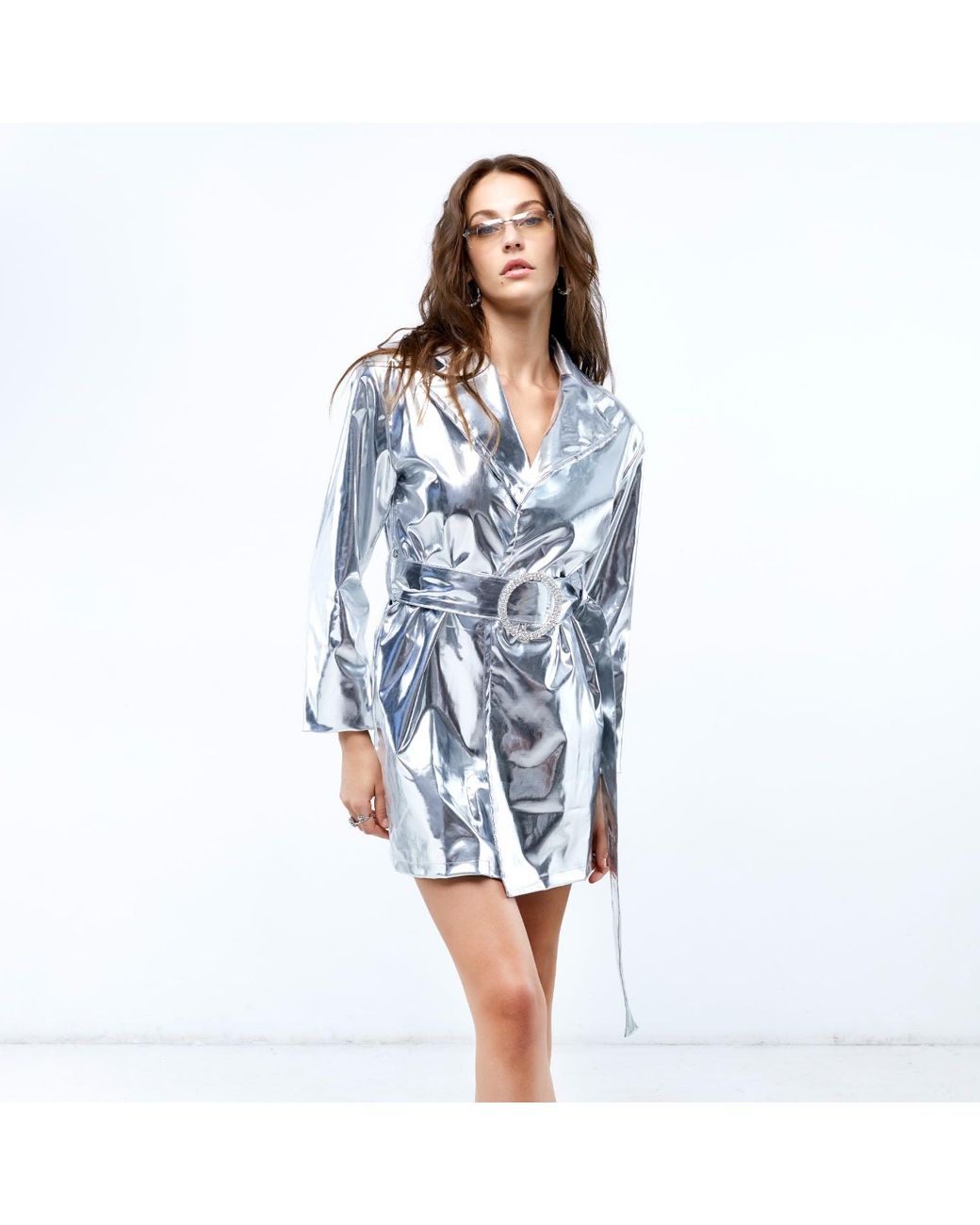 Brenda Agradi Black Mirror Party Trench Coat