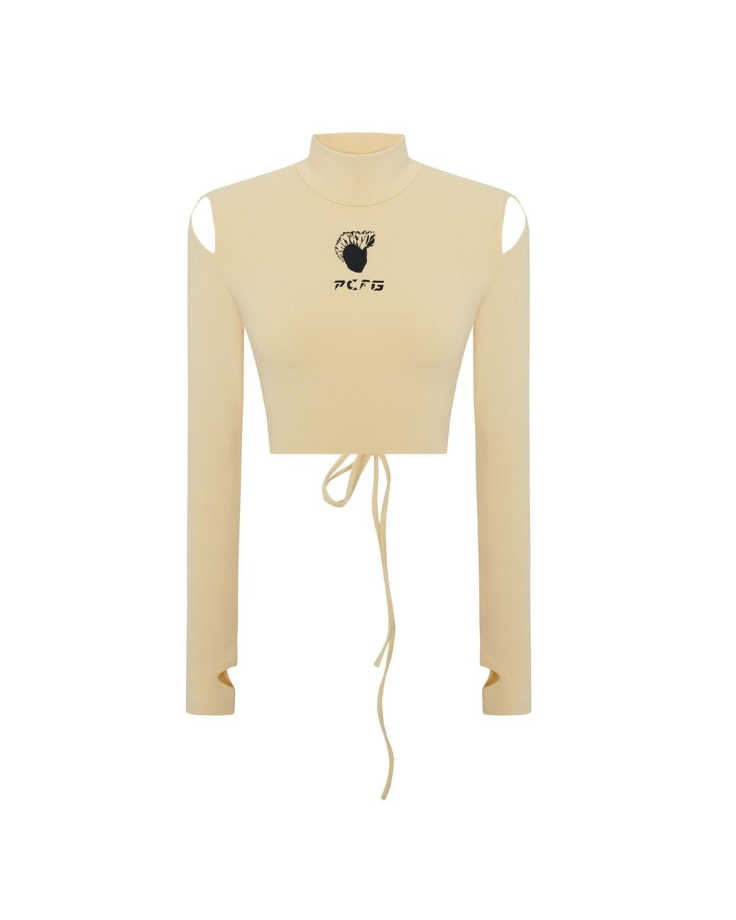 Pcfg Natural Neutrals Long Sleeve Crop Top