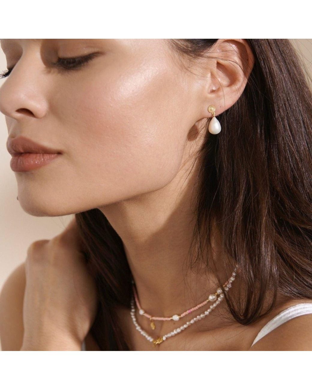 With Love Darling Metallic Innovation Pearl Earrings