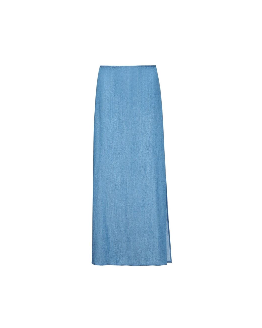 Audrey Vallens Blue Urban Maxi Tencel Skirt