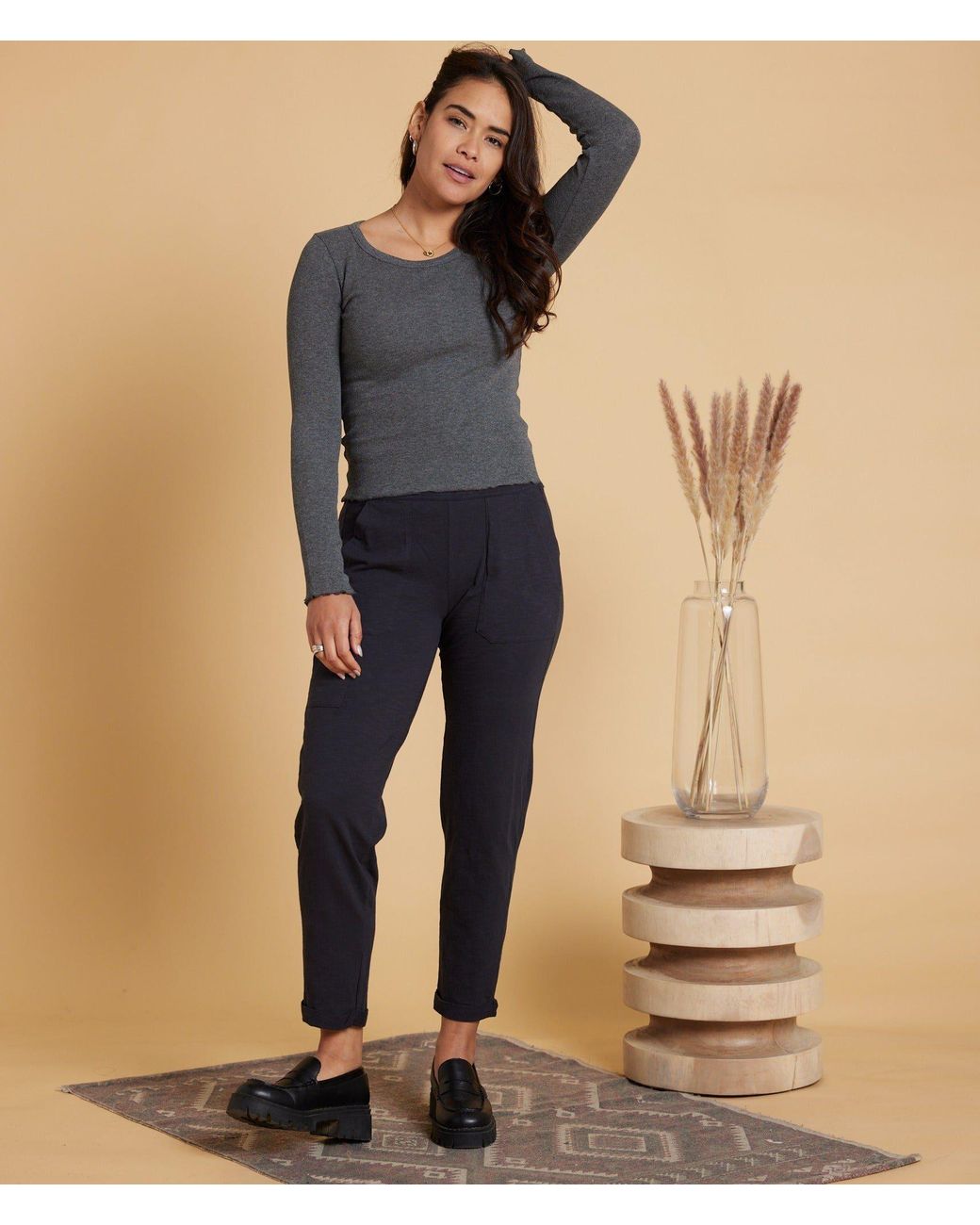 Known Supply Blue Mid Rise Slim Pants