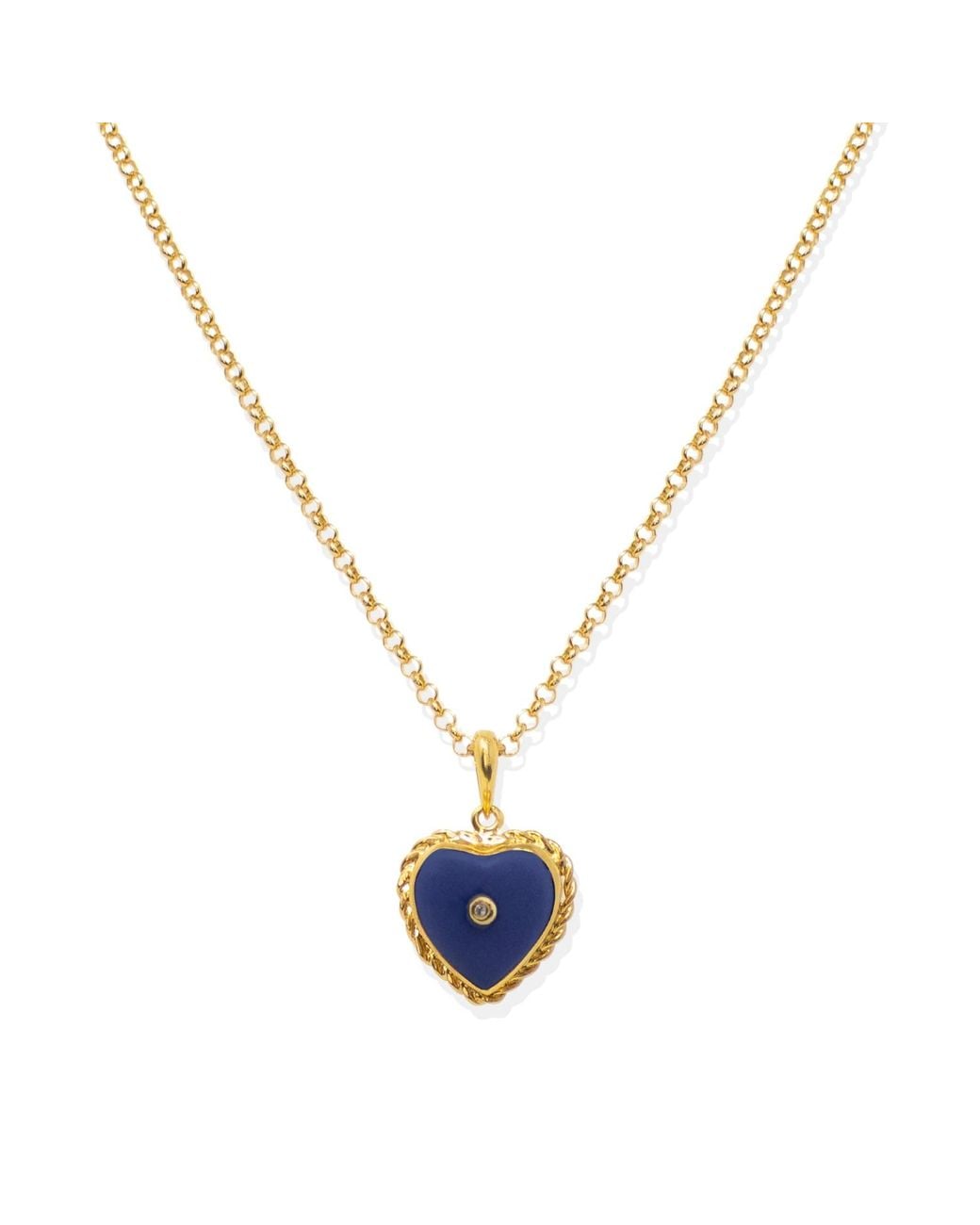 Vintouch Italy Metallic Lovelight-Plated Heart Necklace
