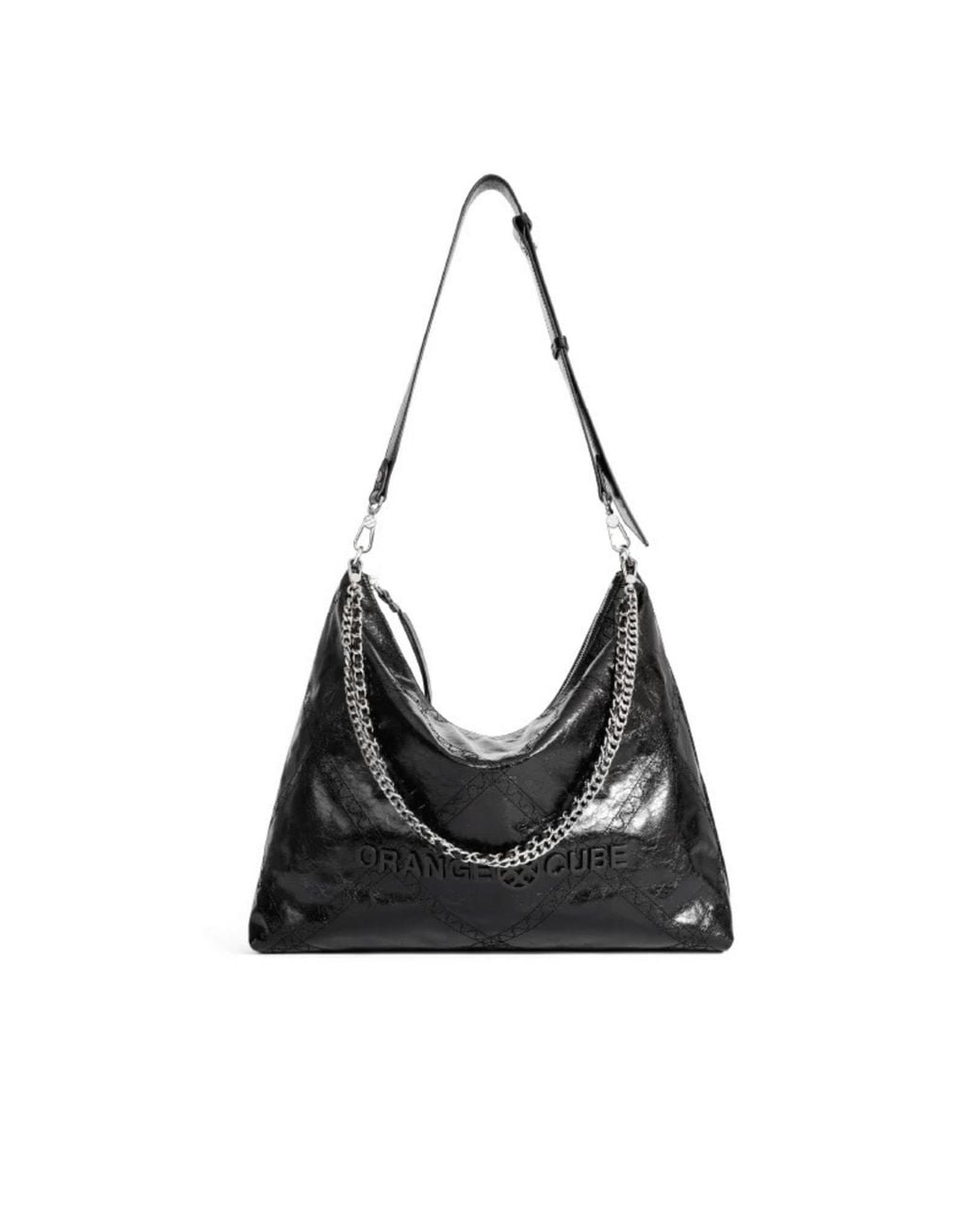 Orange Cube Black Metropolitan Crossbody Bag