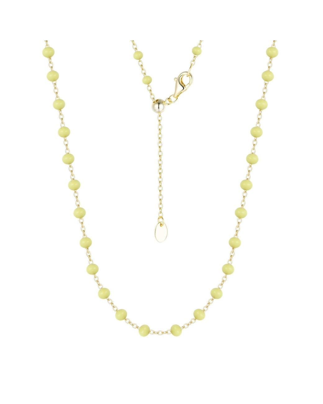 KAMARIA Pink Enamel Beaded Chain Necklace