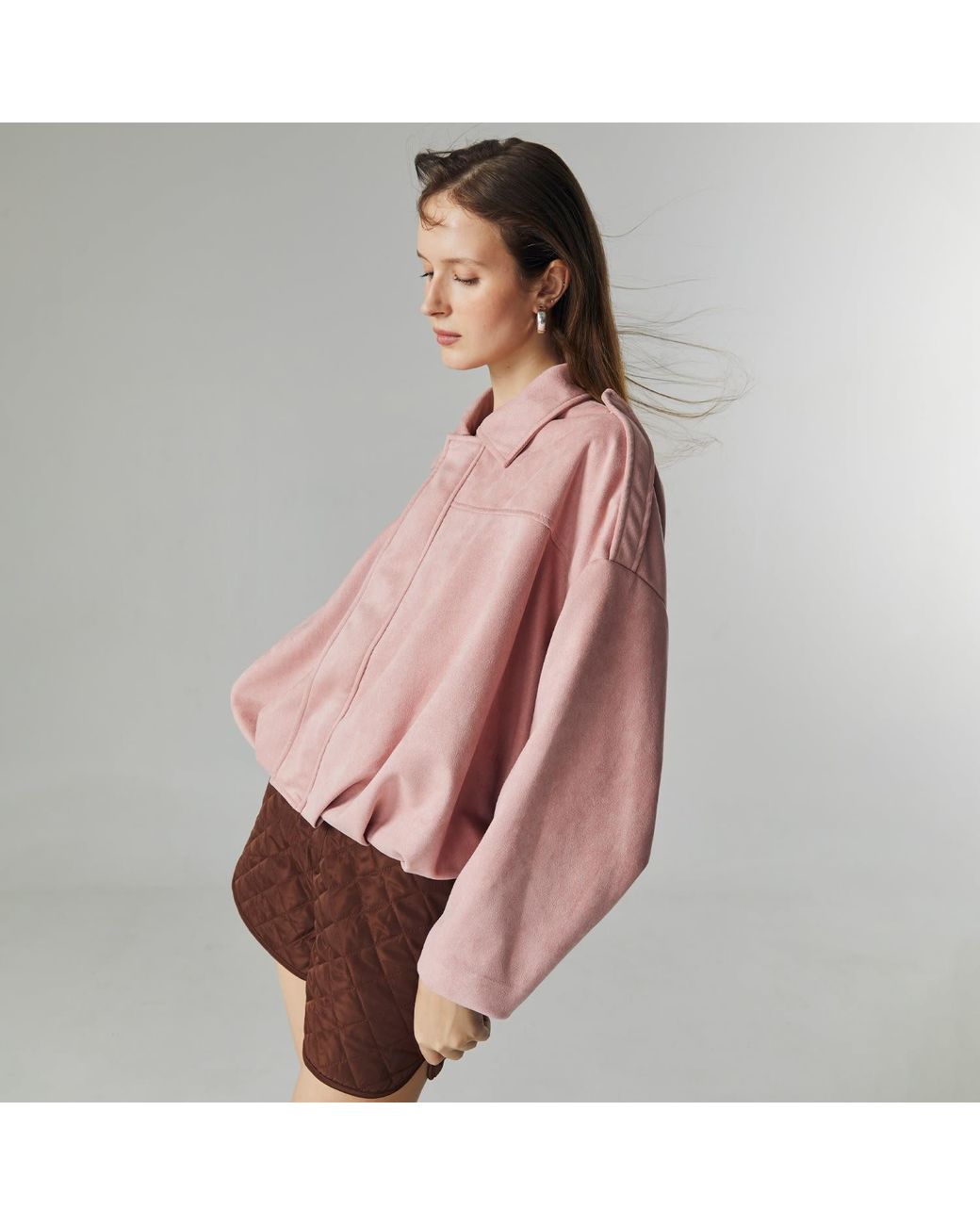 Ats the Label Brown Xean Quilted Shorts
