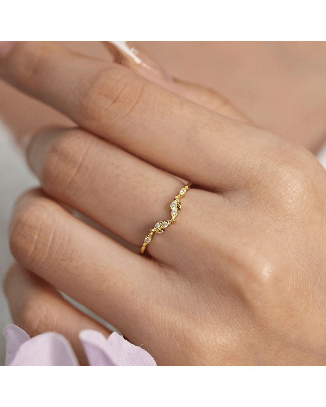 Azura Jewelry New York Yellow Gleam Band Vermeil