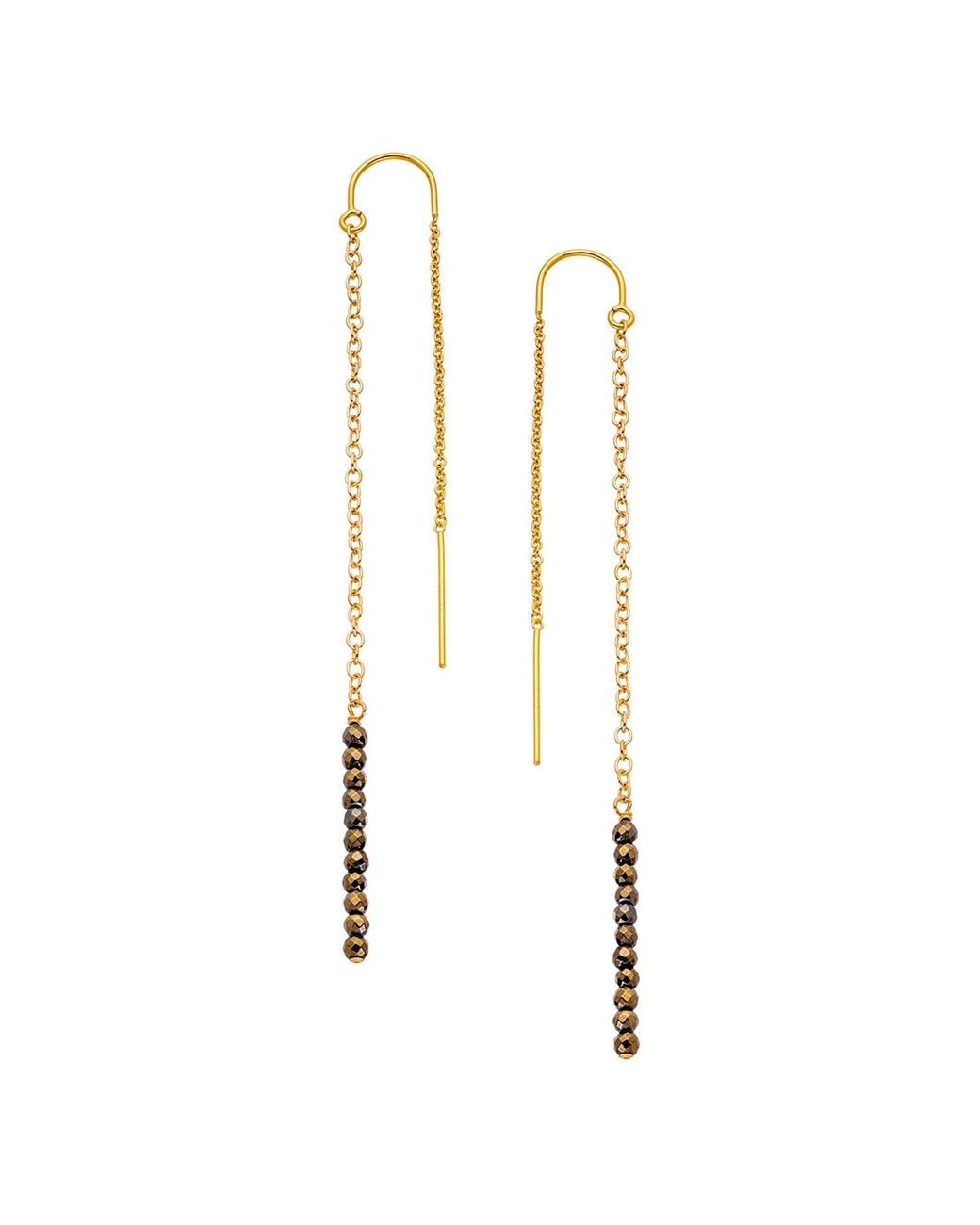 Heather Hawkins Jewelry Metallic Extra Tiny Gemstone Threader Earrings