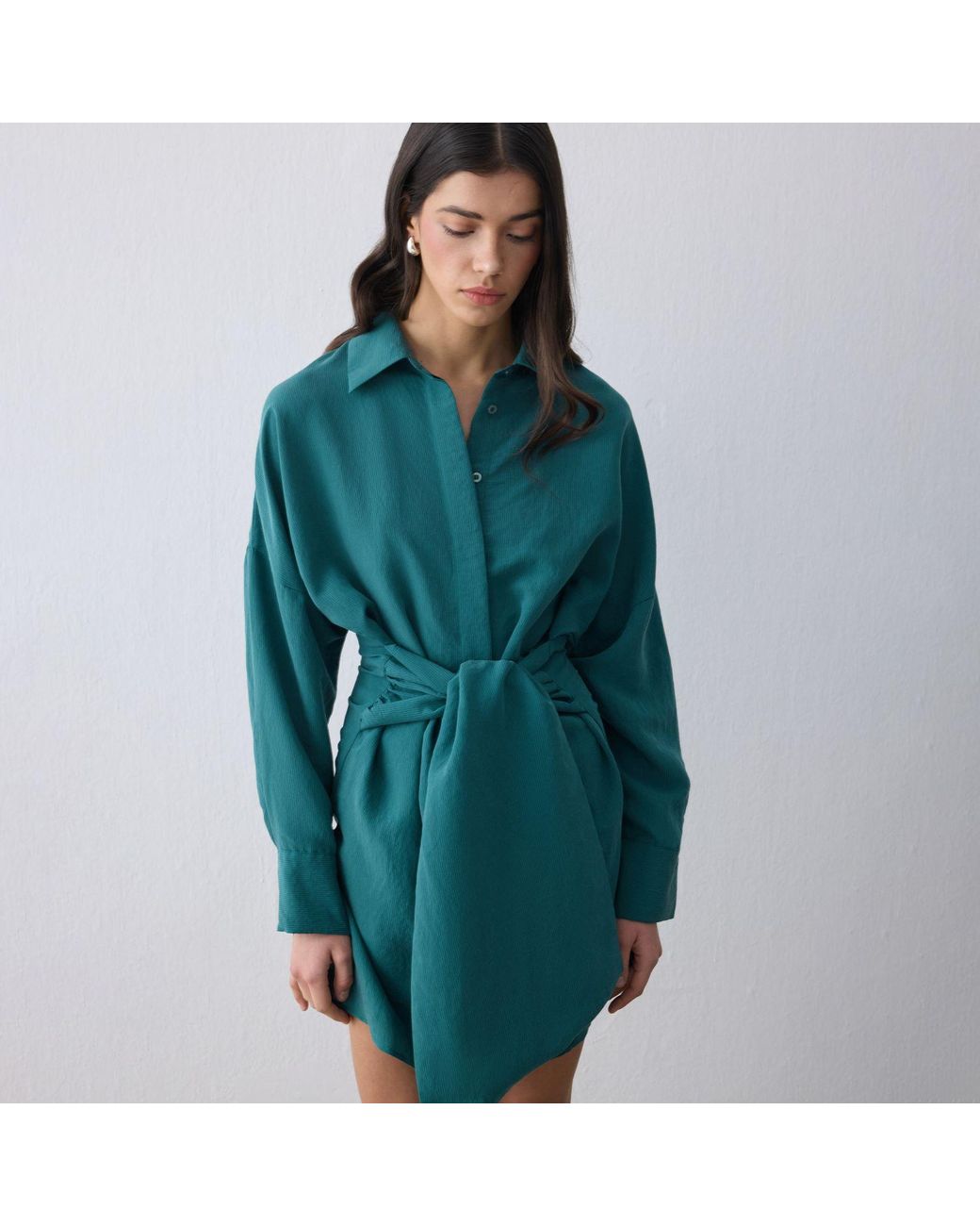 Thisisu Collection Green Verda Shirt Dress