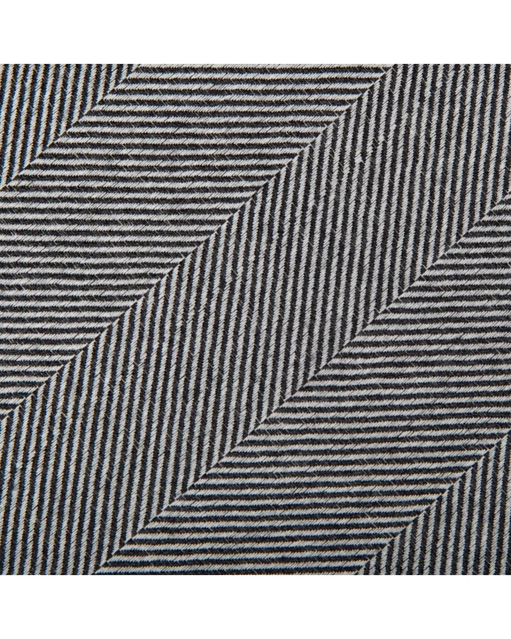 Kinalba Gray Marquee Graphite Herringbone Cashmere & Silk Scarf for men