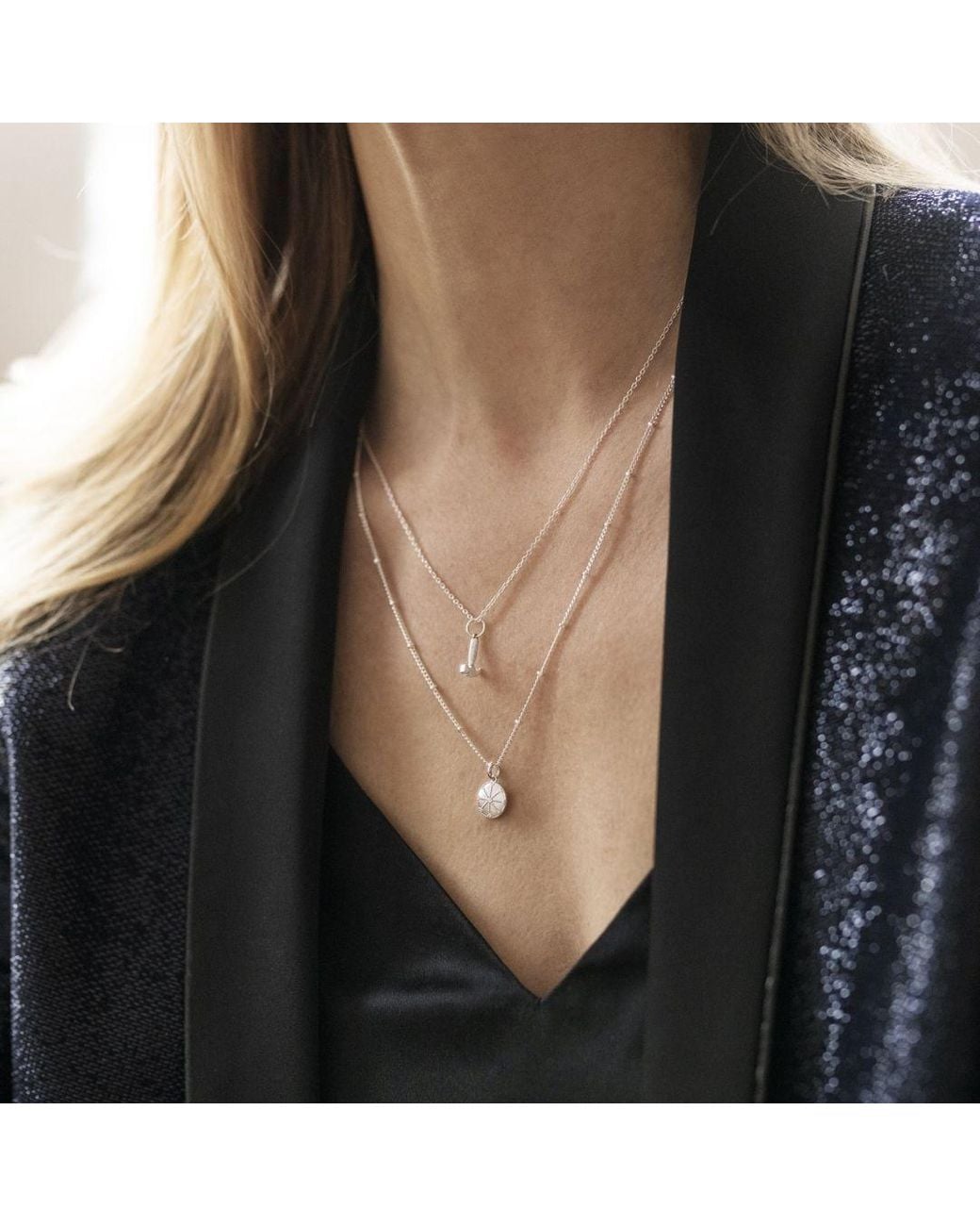 With Love Darling Metallic Hammer Necklace Sterling