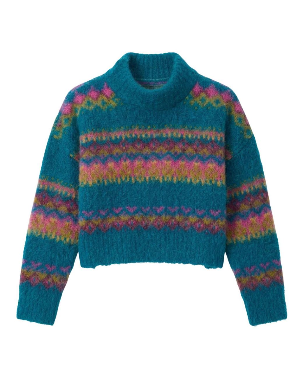 Krimson Klover Blue Celine Mock Neck