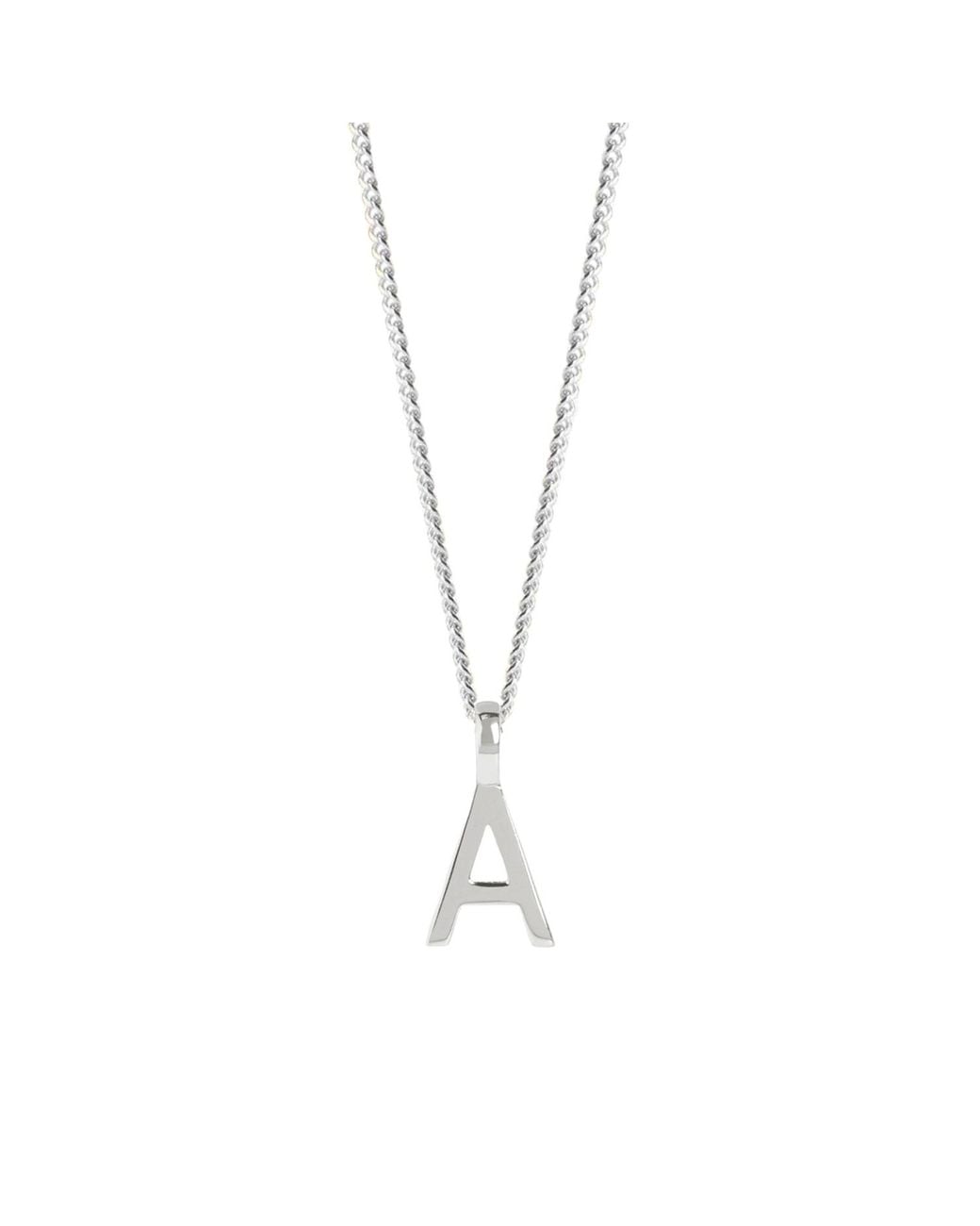 Muru Metallic Letter Necklace With Curb Chain