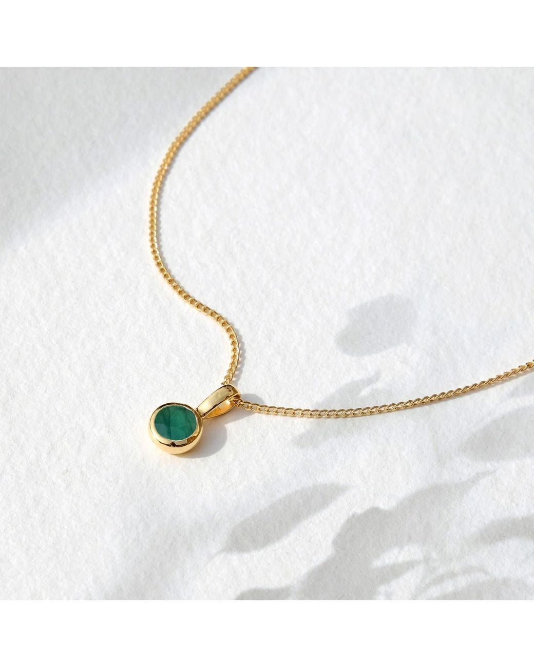 Charlotte's Web Jewellery Metallic May Birthstone Charm Vermeil Necklace