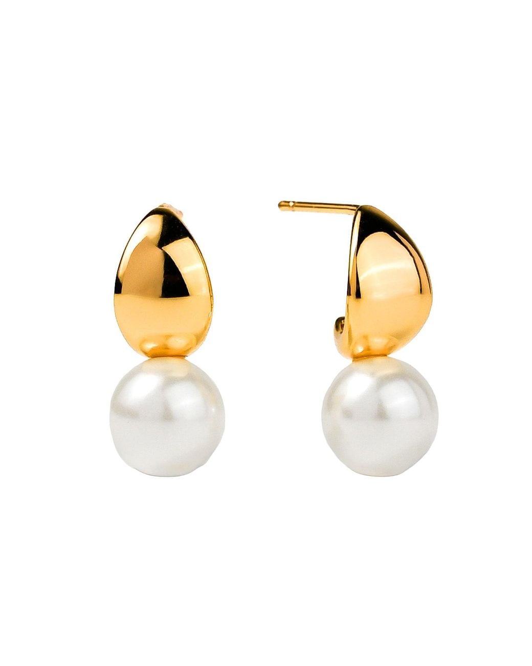 Zynnia Collective Metallic Dew Pearl Drop Earrings