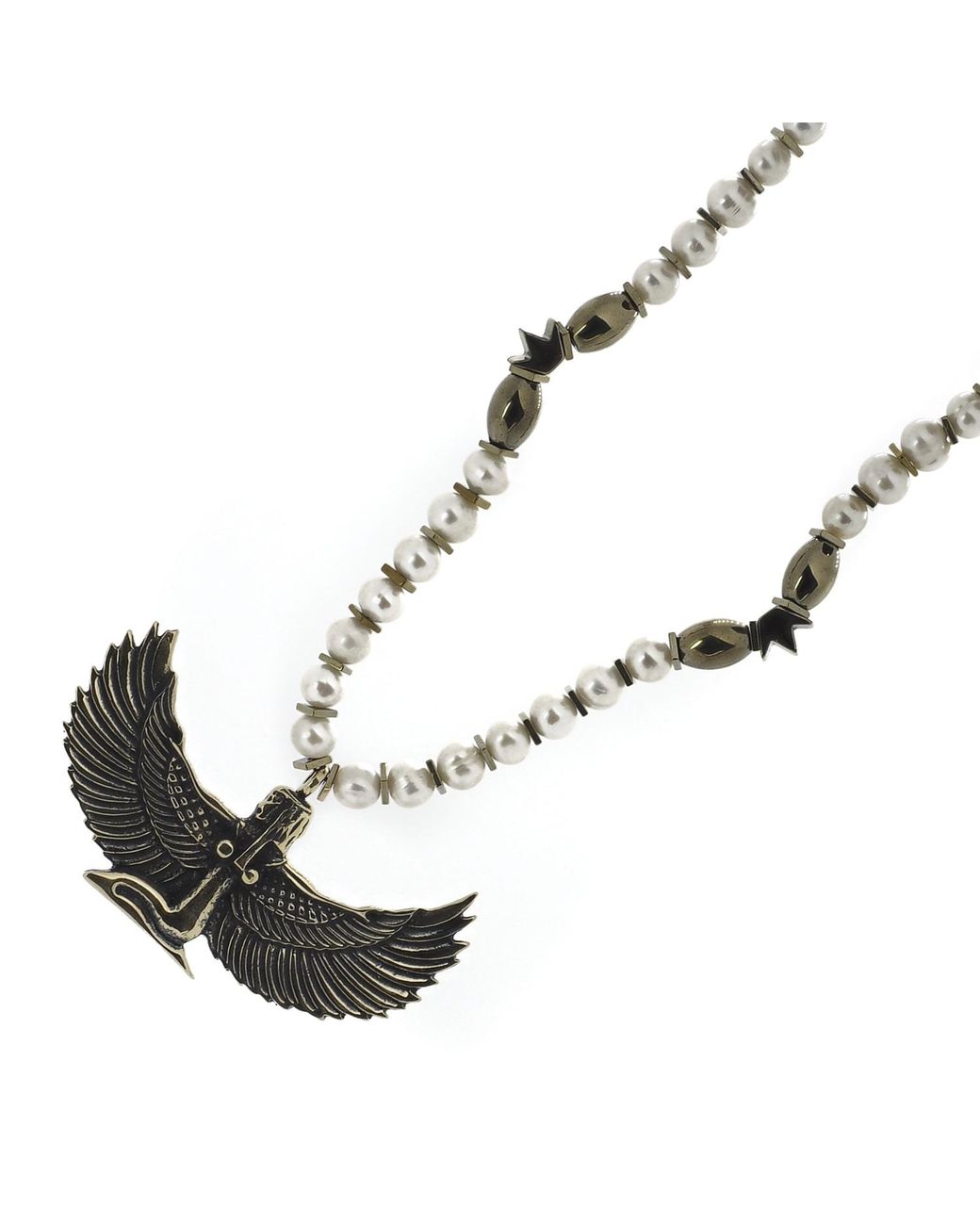Ebru Jewelry White Isis Goddess Necklace