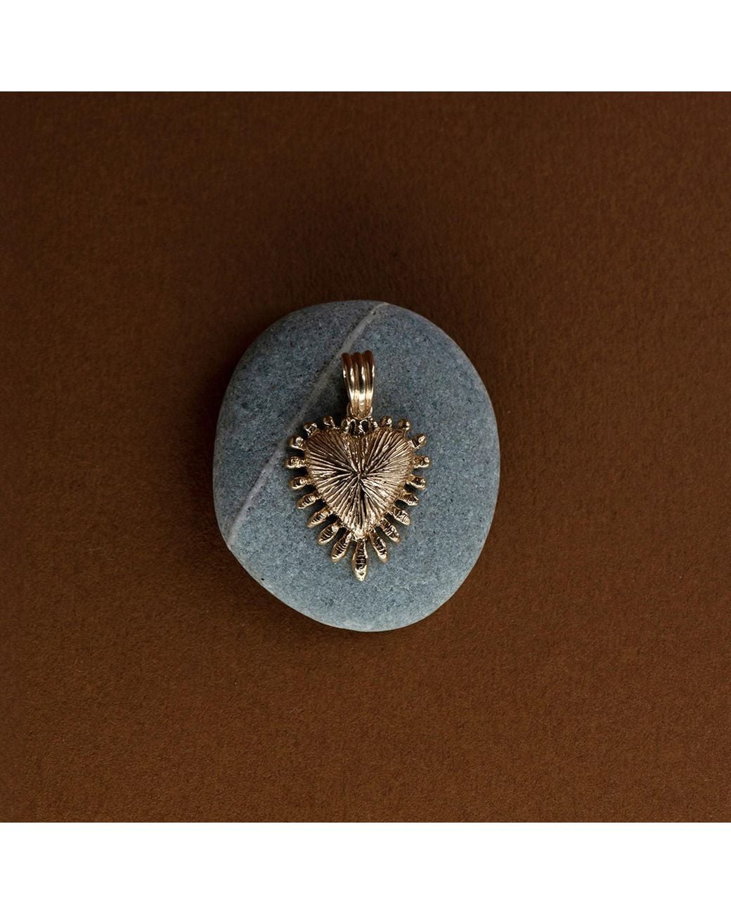 Zoe & Morgan Metallic Heart Rays Charm