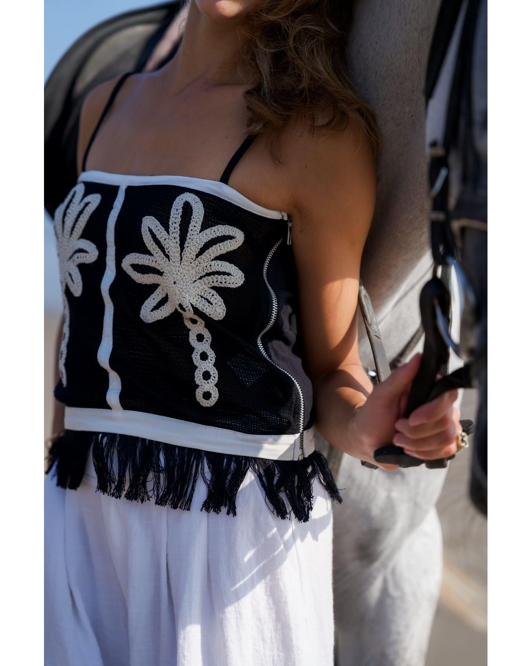 Palm Collective Black Palmetto Cami Top