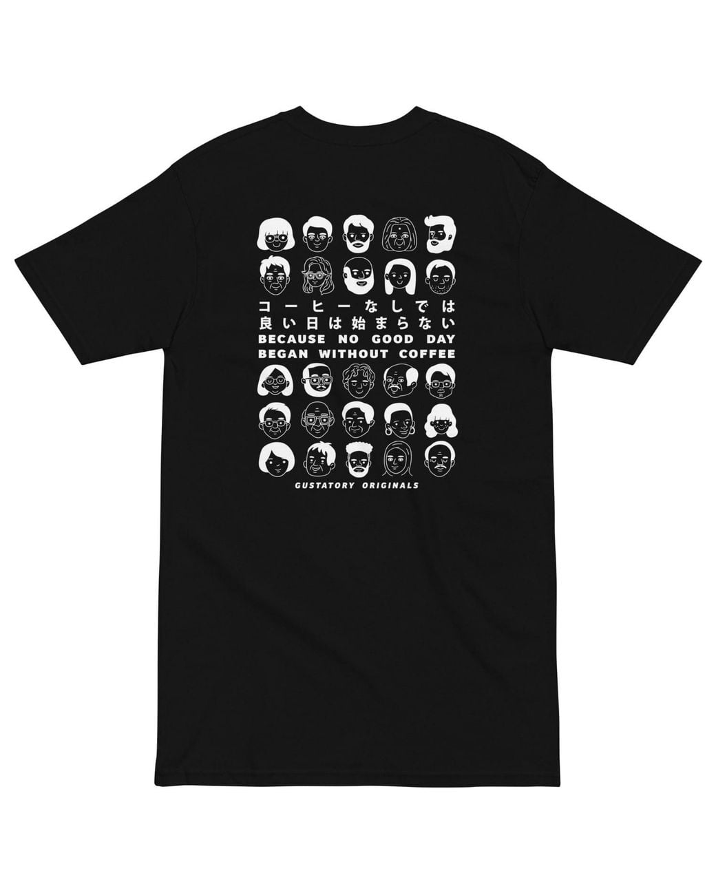 Anchor and Crew Black Gustatory Originals Because No Good Day. Heavy Cotton Embroidered T-Shirt