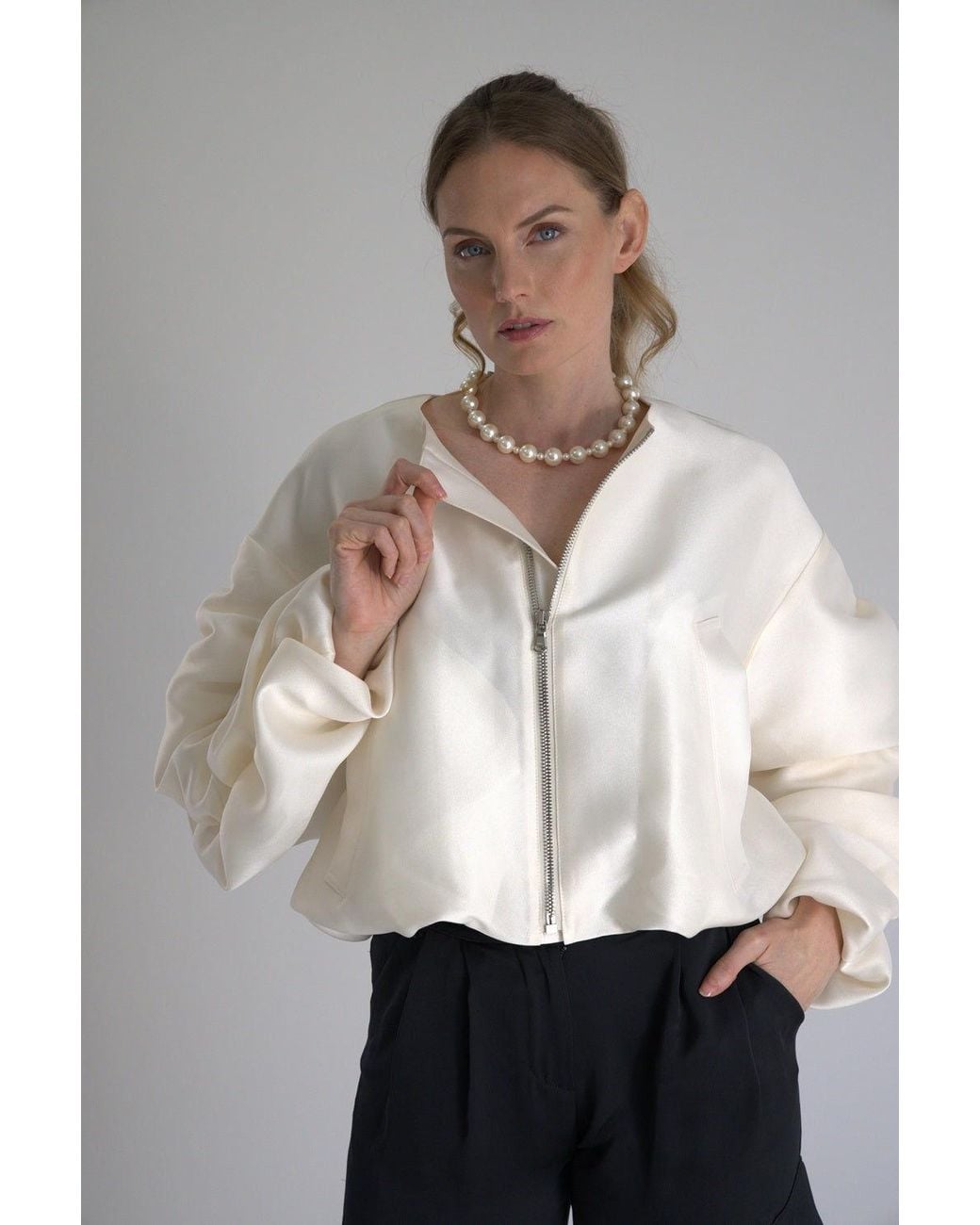 Fairchild Baldwin Metallic Neutrals Bardot Pearl