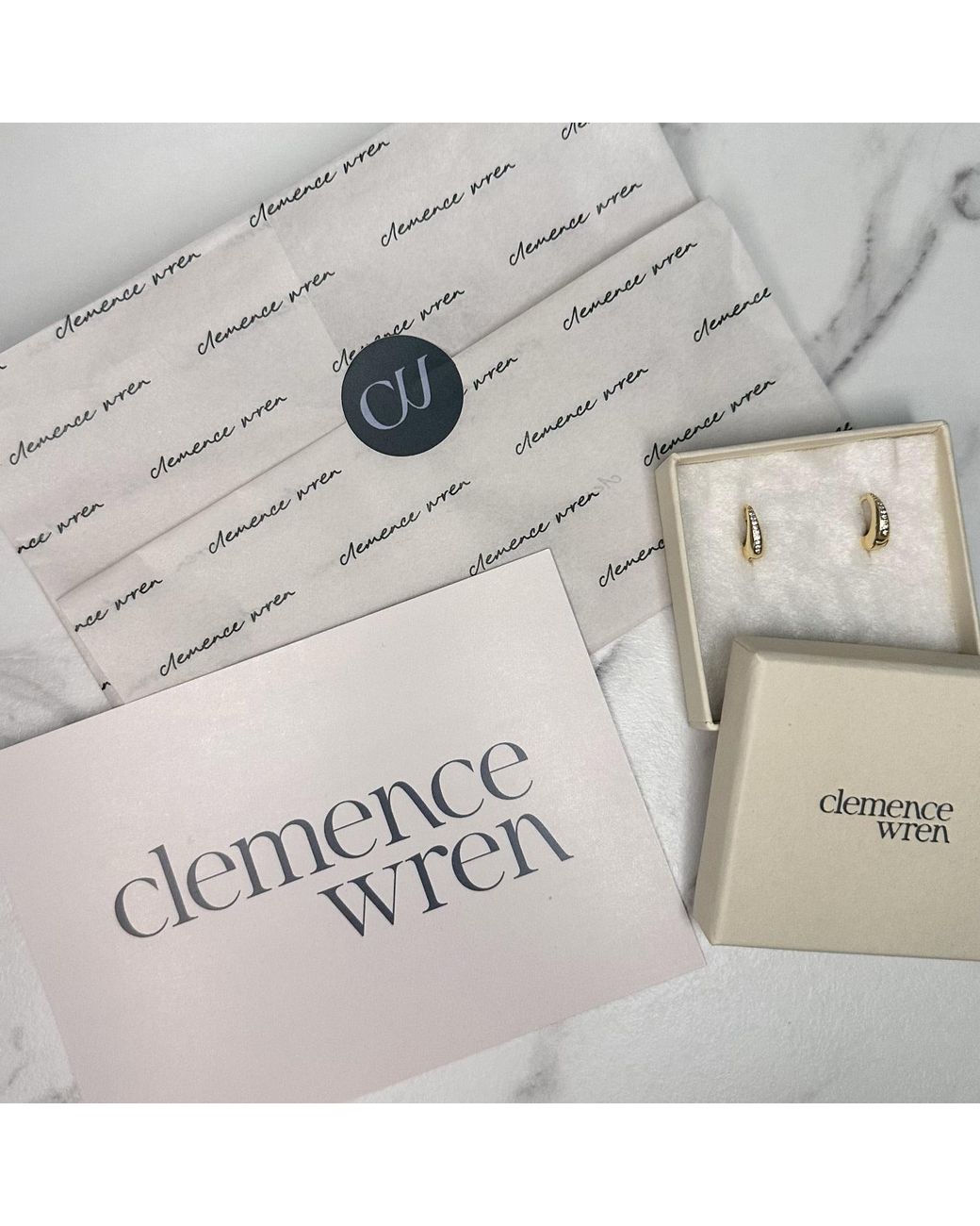 Clemence Wren Metallic Asymmetric Gemstone Drop Earrings
