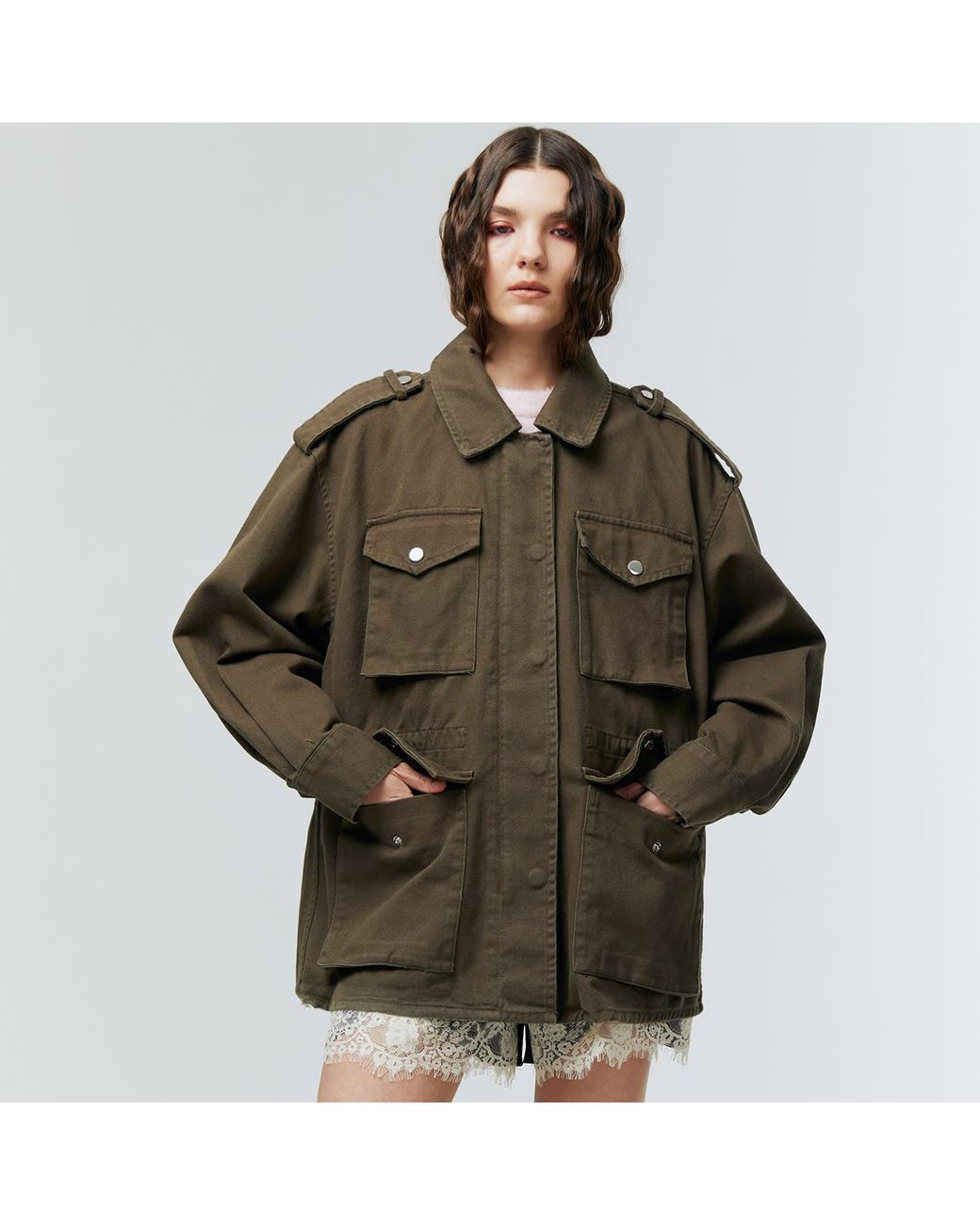 Ats the Label Green Leonna Utility Pocket Jacket