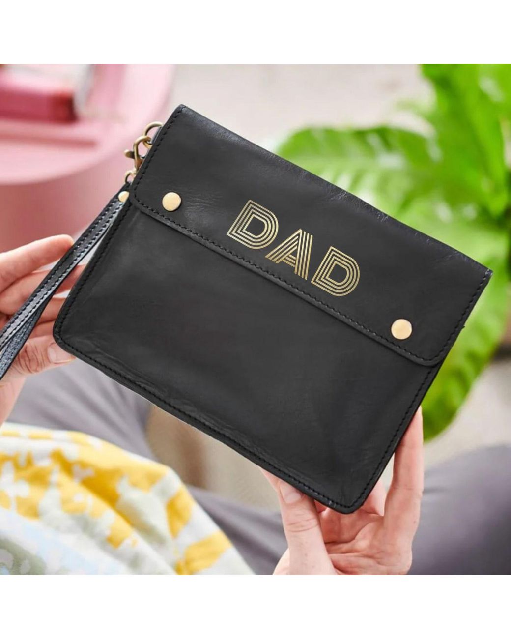 VIDA VIDA Black Leather Travel Wallet-For Dads