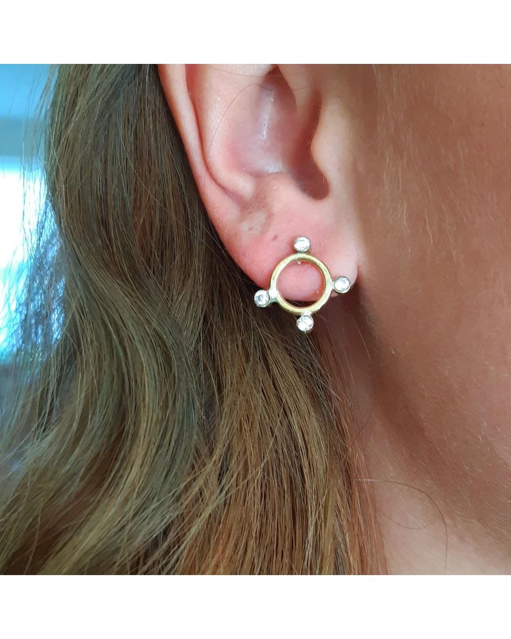 Lily Flo Jewellery Metallic Rhea 4 Diamond Earrings