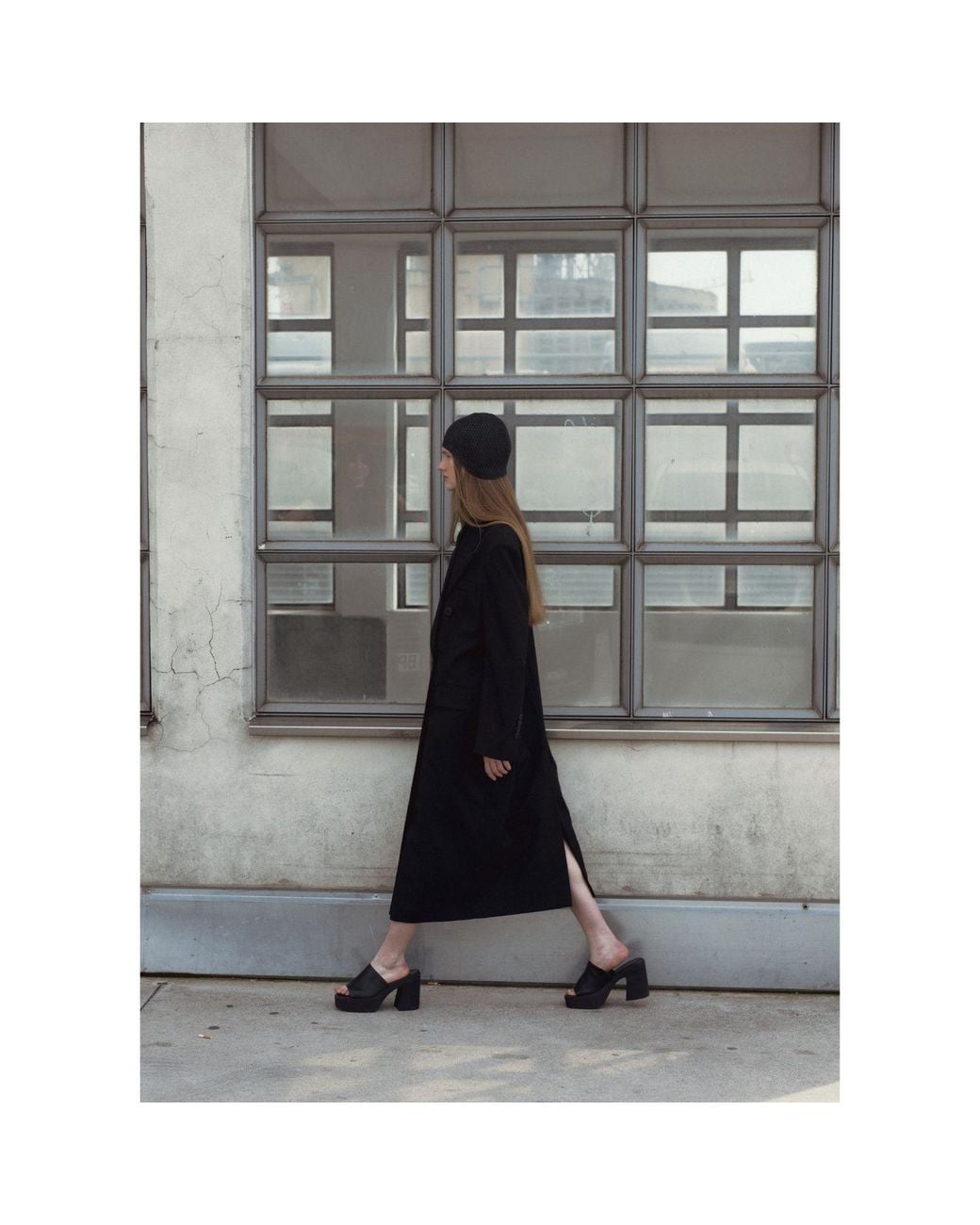 InAvati Black Oversized Jacket-Style Coat