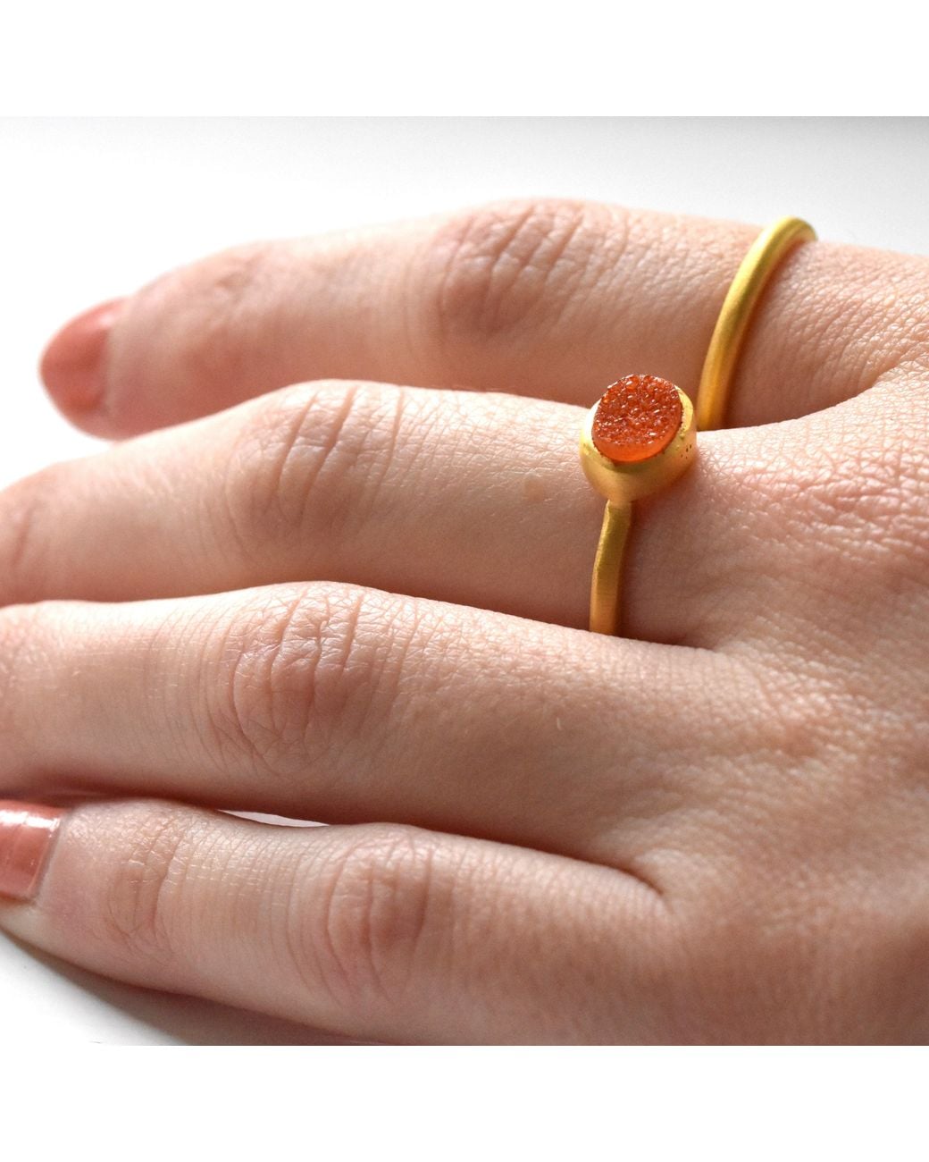 GEM BAZAAR Red Balls Of Fire Stacking Ring