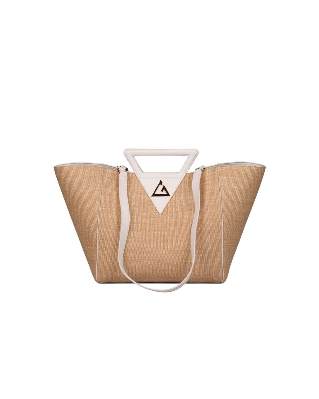Le Trap White Neutrals Atenas Tote Bag Straw