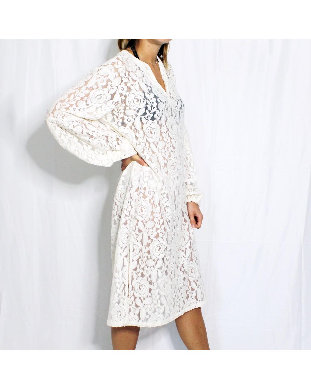 Boutique Kaotique Natural Handmade Moroccan Lace Beach Cover Up