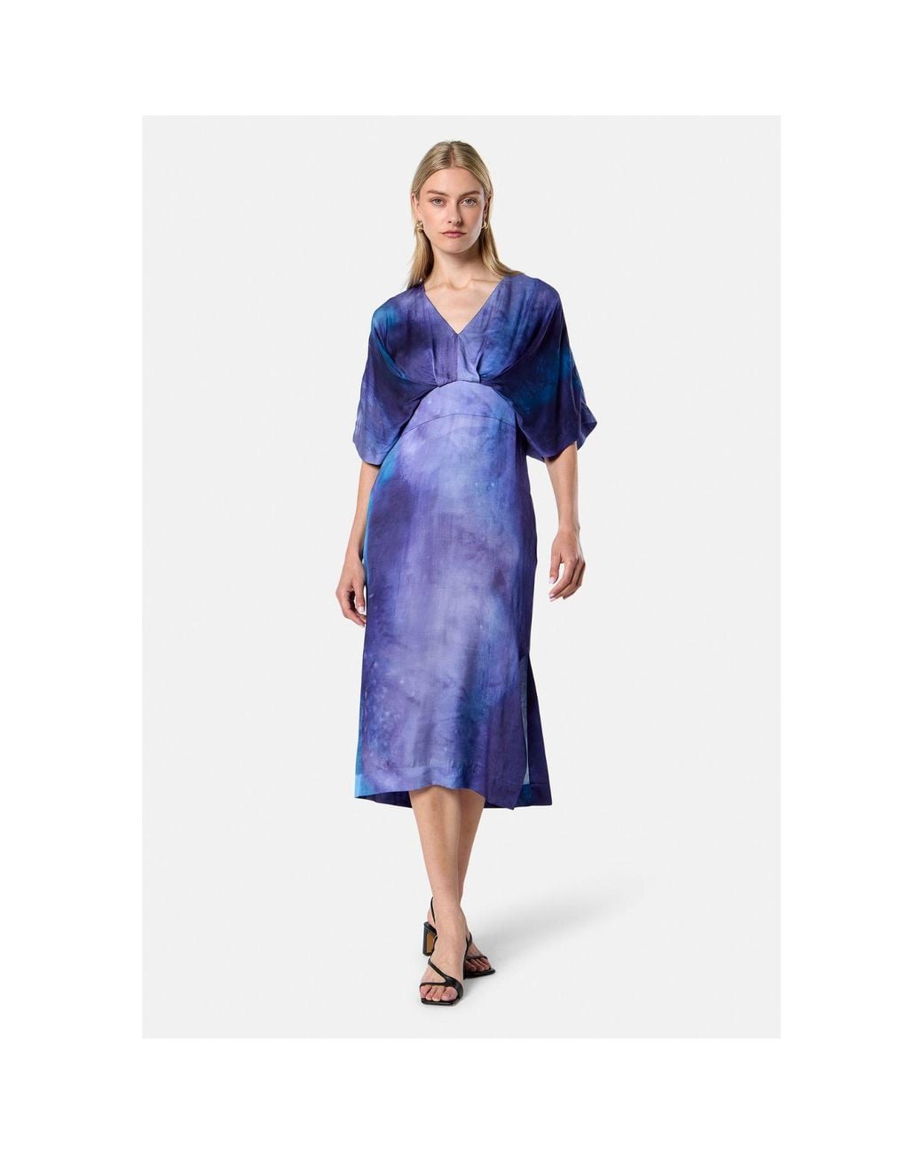 Helen Mcalinden Blue Eabha Celestial Print Dress