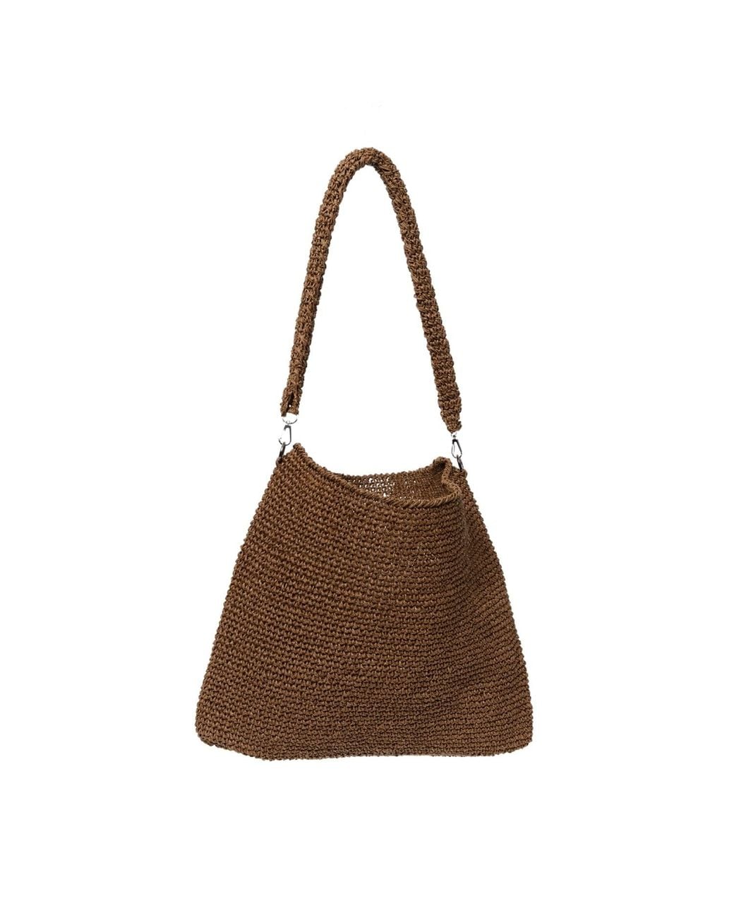 N'Onat Brown Raffia Hand Crochet Tote Bag