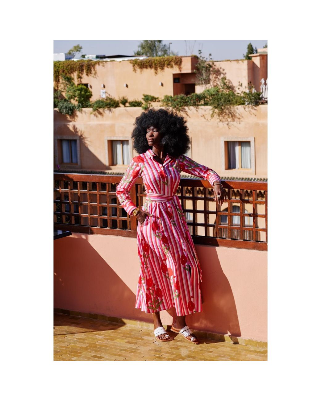 At Last Red Cotton Marigold Dress