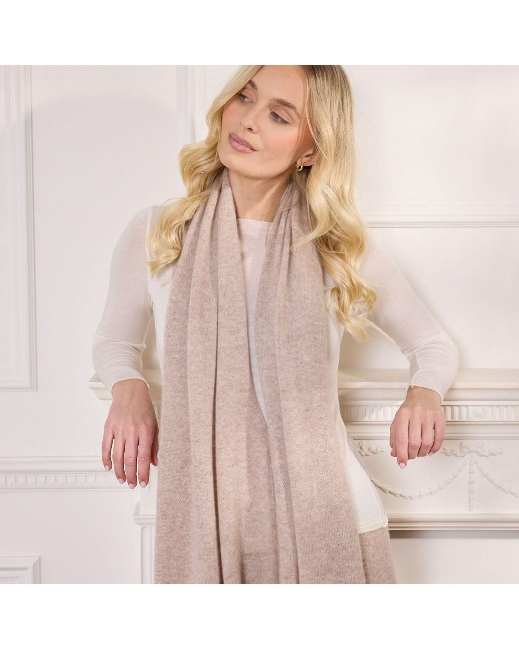 Cove Gray Lucy Fawn Multi Way Cashmere Wrap