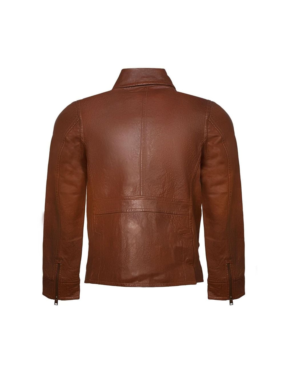 Zasta Studio Brown Boulevardier Classic Six Button Leather Jacket for men