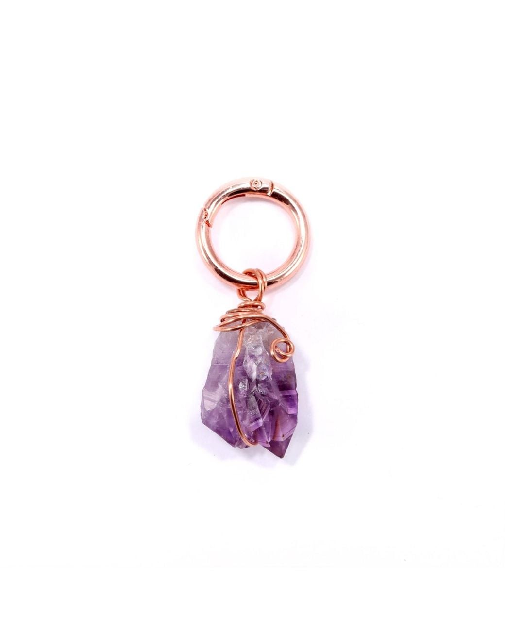 Mineralgems•Studio Purple Amethyst Crystal Bag Charm