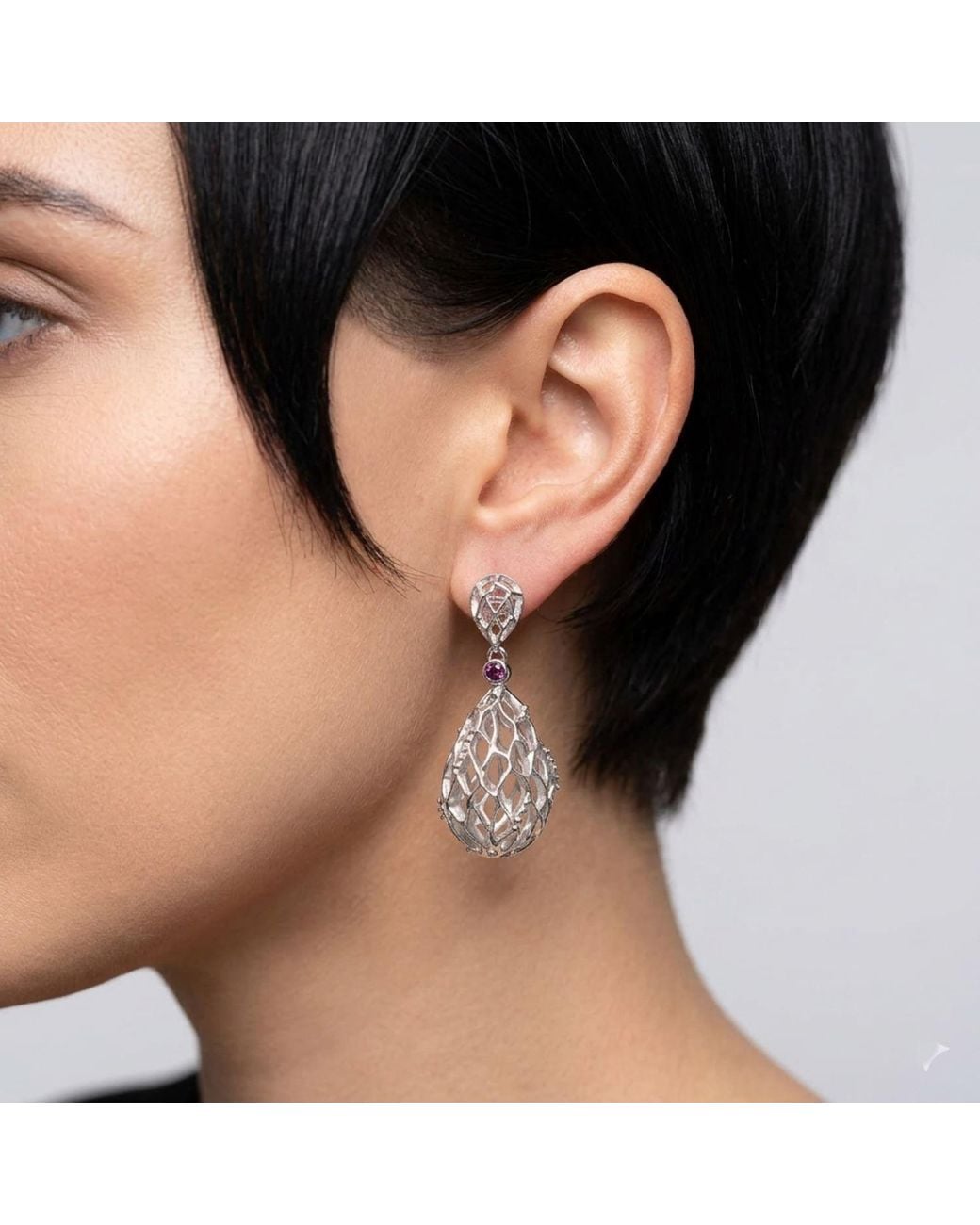 Bellus Domina Metallic Sterling Plated Balloon Earrings