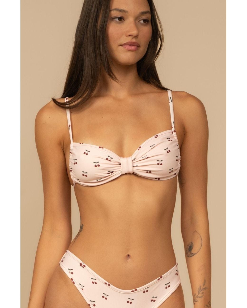 Montce Pink Cherries Devin Bikini Top