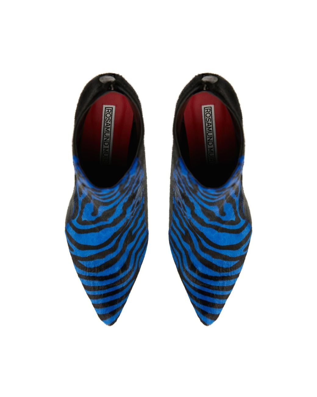 Rosamund Muir London Blue Pietra & Zebra Print Calf Hair Boots