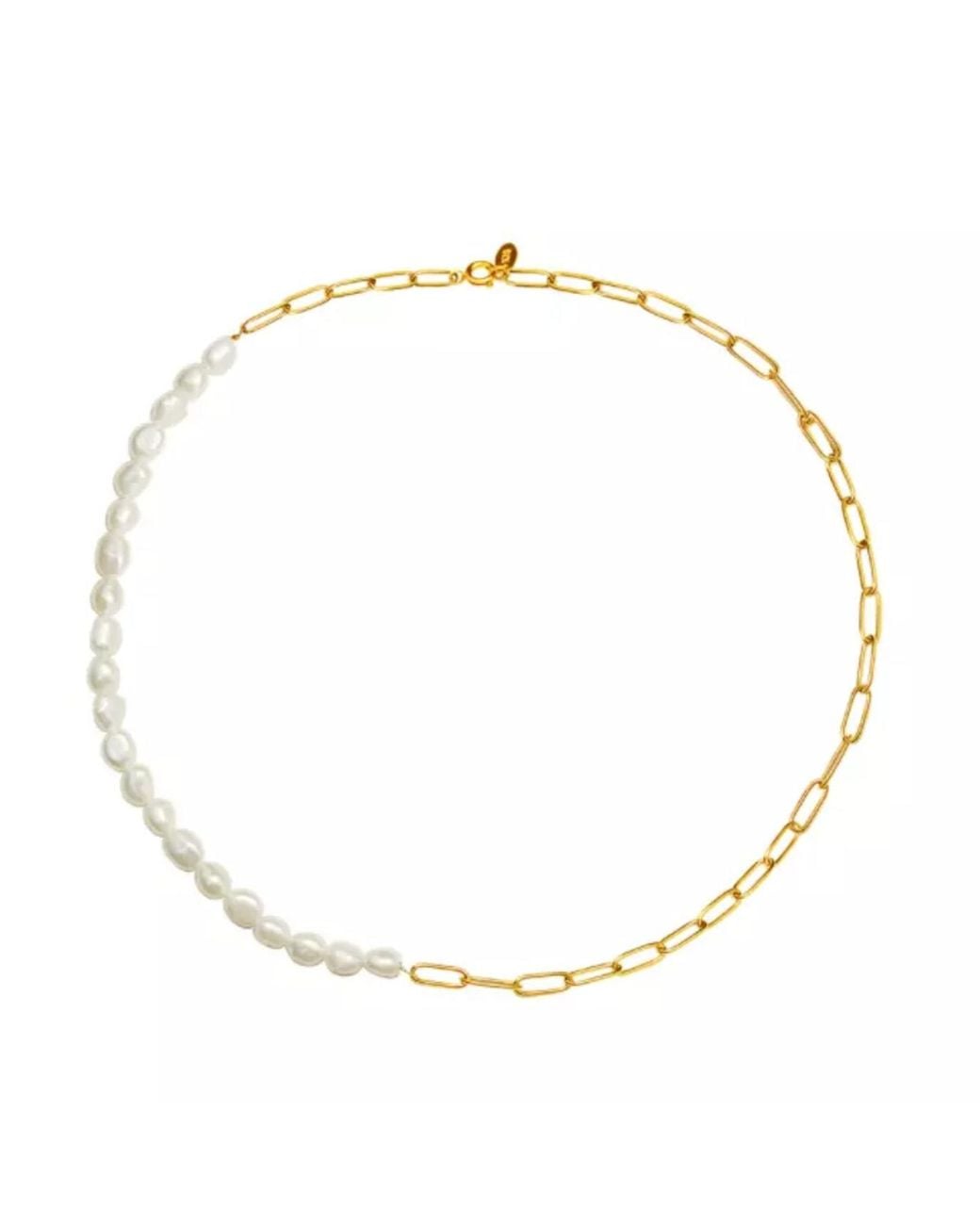 Mickey's Girl Metallic Paiania Pearl Waterproof Necklace