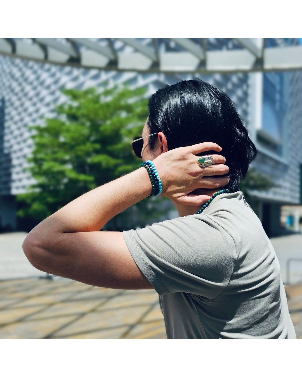 Farra Blue Flexible Bracelet for men