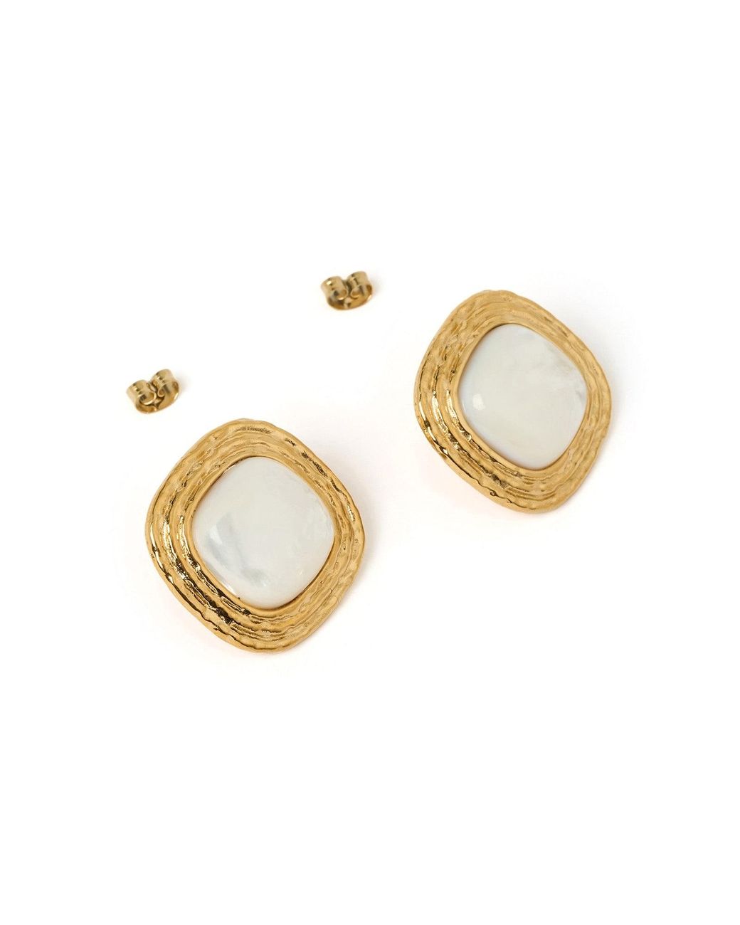 ARMS OF EVE Metallic Ophelia Mother Of Pearl Earrings