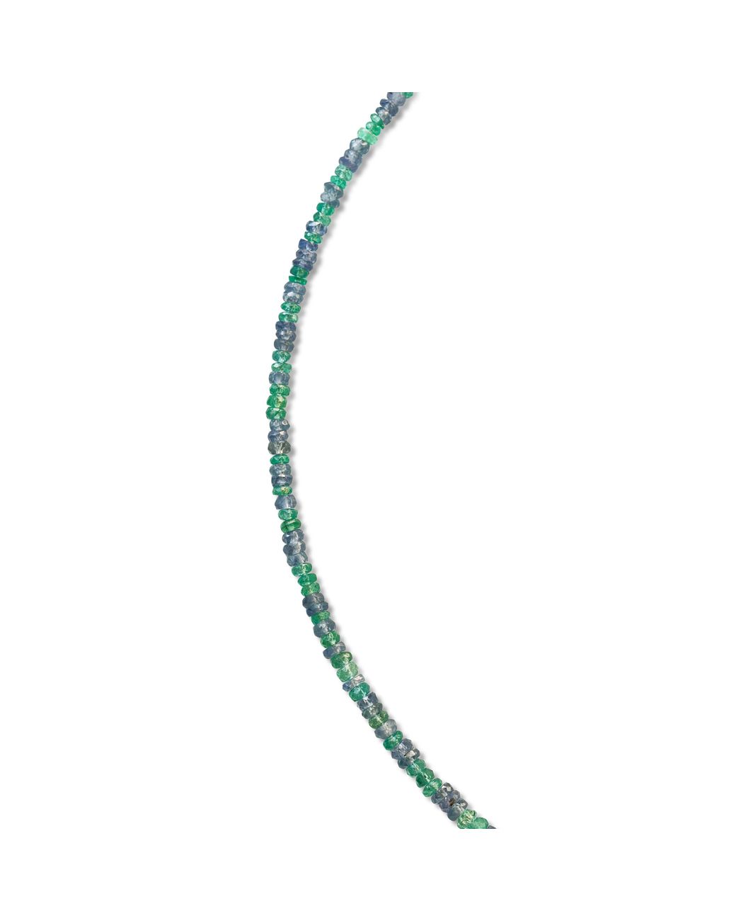 Bombyx House Metallic Mixed Sapphire Emerald Graduated Necklace