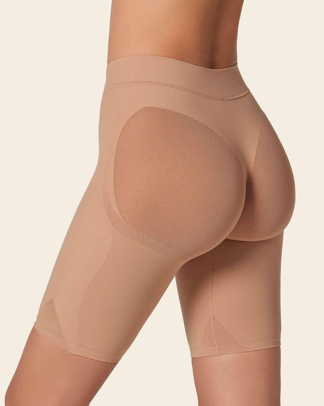 Leonisa Brown Well-Rounded Invisible Butt Lifter Shaper Short