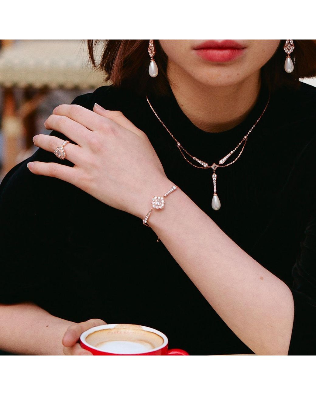 Retro Chic Metallic Ballet Bracelet
