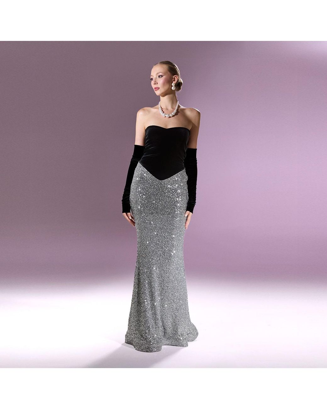Nur Karaata Gray Splendour Icon Gown
