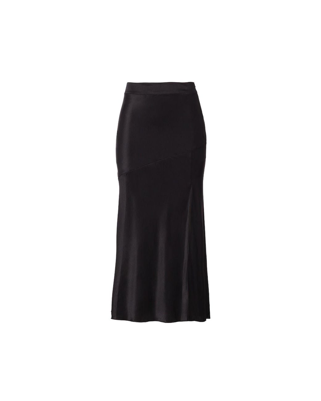 Lita Couture Black Side-Slit Midi Skirt